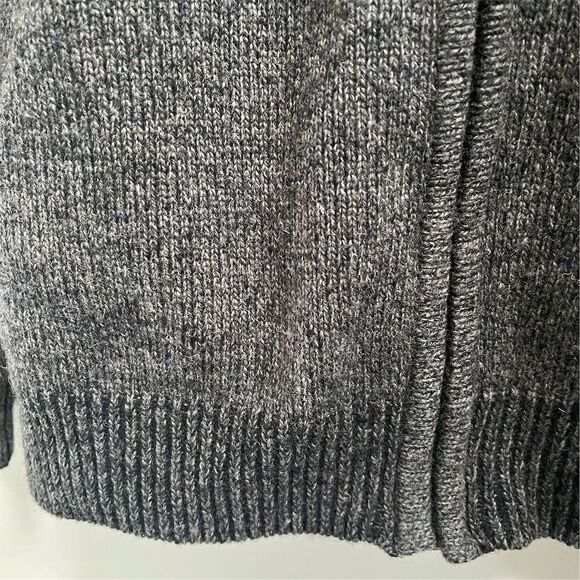 Pronto Uomo Men's Gray Wool Full Zip Bomber Sweater‎ Cardigan Size L - Picture 5 of 9